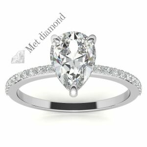 2,30 karat mozanit taşlı yüzük damla - dml47b