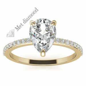 2,30 karat mozanit taşlı yüzük damla - dml47b