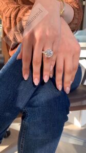 11.80 karat mozanit taşlı yüzük mzn218