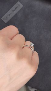 1 karat mozanit taşlı yüzük oval kesim - ov077