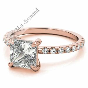 3,30 karat mozanit taşlı yüzük prenses kesim - prs017a