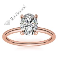 3 karat mozanit taşlı yüzük oval kesim