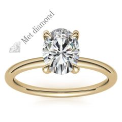 3 karat mozanit taşlı yüzük oval kesim