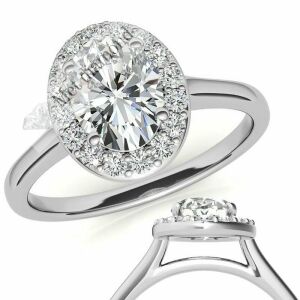 2,20 karat mozanit taşlı yüzük halo model hly16a