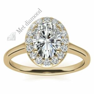 2,20 karat mozanit taşlı yüzük halo model hly16a