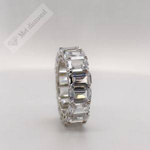 8 karat tamtur mozanit taşlı yüzük baget - mzy38