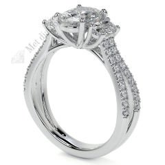 3,50 karat mozanit taşlı yüzük oval kesim