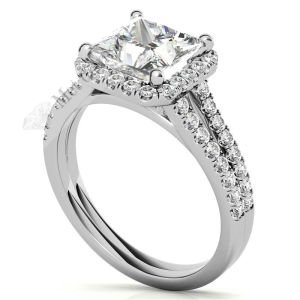 3.50 karat mozanit taşlıyüzük prenses kesim prs014