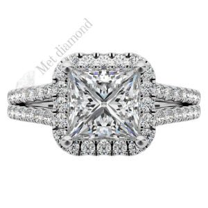 3.50 karat mozanit taşlıyüzük prenses kesim prs014