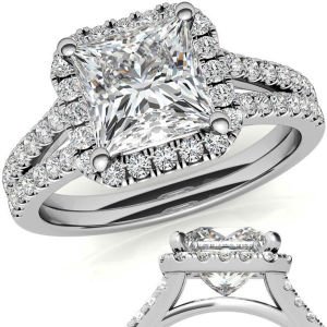 3.50 karat mozanit taşlıyüzük prenses kesim prs014