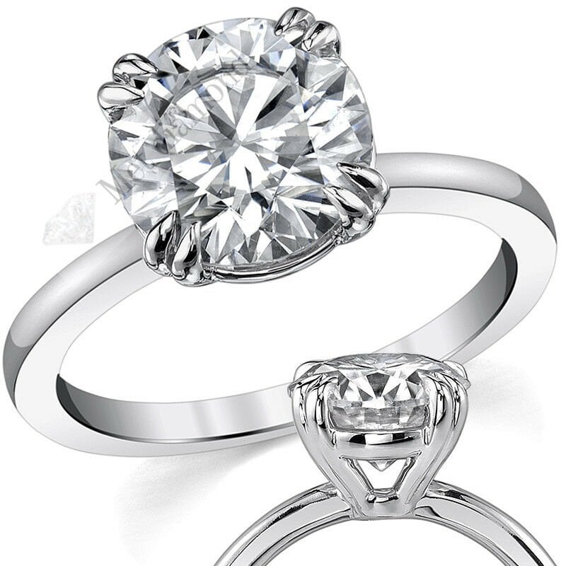 5 karat mozanit pırlanta yüzük tifany model