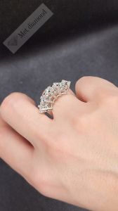 2,50 karat 5 taş mozanit taşlı yüzük