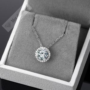 1 karat mozanit taşlı kolye - kol08