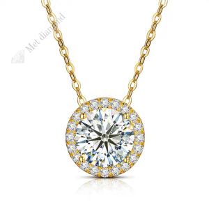 1 karat mozanit taşlı kolye - kol08