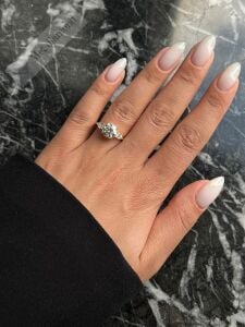 3 karat mozanit taşlı tria yüzük- uc030