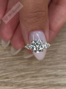 3 karat mozanit taşlı tria yüzük- uc030