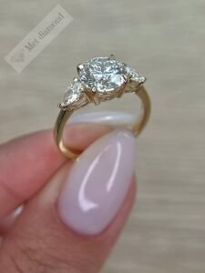 3 karat mozanit taşlı tria yüzük- uc030