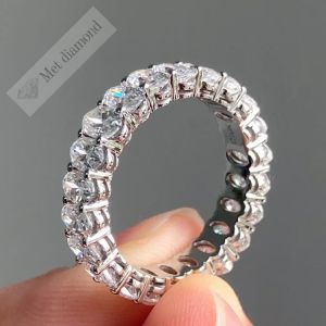 3 karat mozanit taşlı tamtur yüzük oval - mzy39