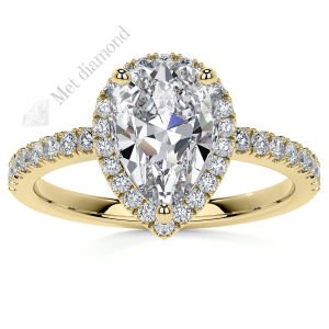 2,50 karat mozanit taşlı yüzük halo model-hly056