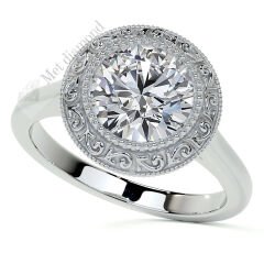 2  karat mozanit taşlı yüzük mzn38