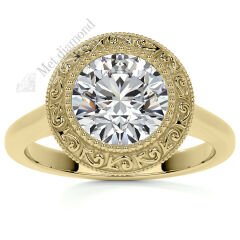 2  karat mozanit taşlı yüzük mzn38