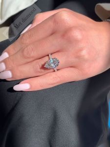 10 karat mozanit tek taş yüzük  dml53