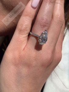 10 karat mozanit tek taş yüzük  dml53