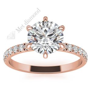 2,70 karat mozanit taşlı tektaş yüzük mzn108a