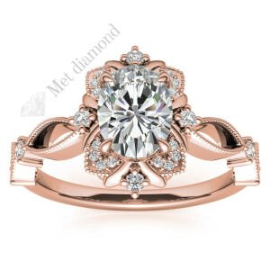 3 karat mozanit taşlı yüzük oval kesim ov035