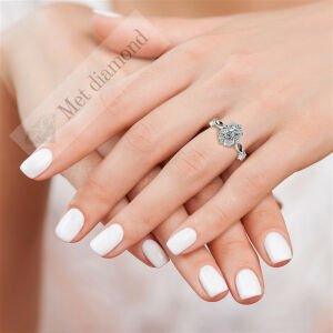 3 karat mozanit taşlı yüzük oval kesim ov035