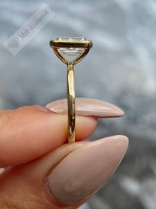 2 karat mozanit taşlı tektaş yüzük sıvama model -bgt75