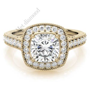 2,70 karat mozanit taşlı yüzük cursiyon kesim