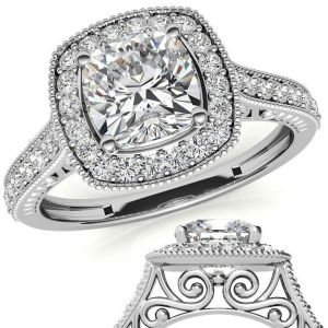 2,70 karat mozanit taşlı yüzük cursiyon kesim