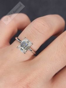 3 karat mozanit taşlı tektaş yüzük bgt82