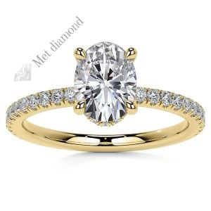 1,30 karat mozanit taşlı yüzük oval kesim   ov009a