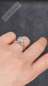 3 karat mozanit taşlı yüzük tıfany model