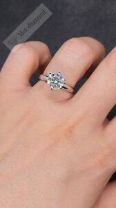 3 karat mozanit taşlı yüzük tıfany model