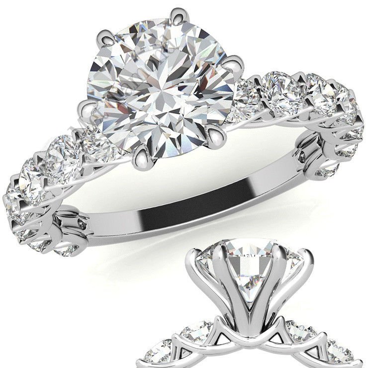 3,40 karat mozanit taşlı yüzük tasarım - mzn198