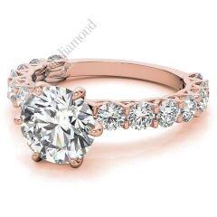 3,40 karat mozanit taşlı yüzük tasarım - mzn198