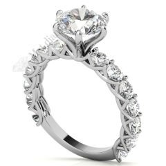 3,40 karat mozanit taşlı yüzük tasarım - mzn198