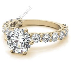 3,40 karat mozanit taşlı yüzük tasarım - mzn198