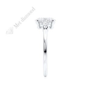 1.20 karat mozanit taşlı 3 taş yüzük- uc033