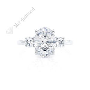 1.20 karat mozanit taşlı 3 taş yüzük- uc033