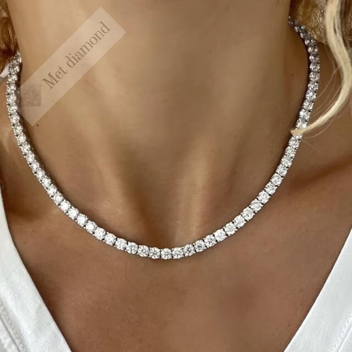 21  karat mozanit taşlı su yolu gerdanlık -kol31