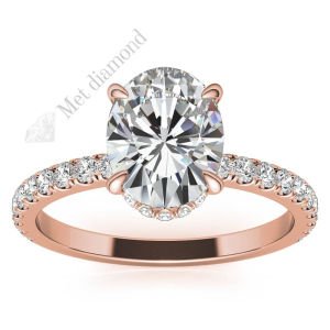 3,30 karat mozanit taşlı tektaş yüzük oval kesim ov044