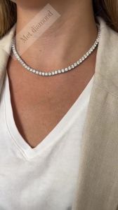 30 karat mozanit taşlı su yolu model gerdanlık kol030