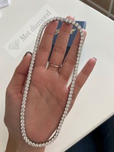 30 karat mozanit taşlı su yolu model gerdanlık kol030