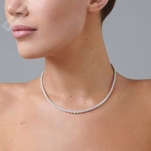 12 karat mozanit taşlı su yolu gerdanlık süzme model kol012