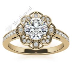 2,30 karat mozanit taşlı yüzük mzn147