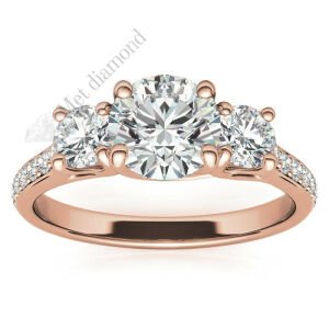 2,50 karat mozanit taşlı yüzük tria - tria250